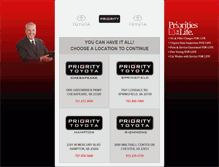 Tablet Screenshot of prioritytoyota.com